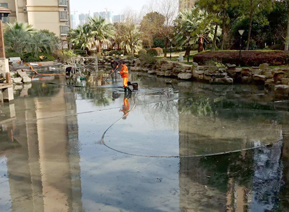 邳州景观池淤泥清理